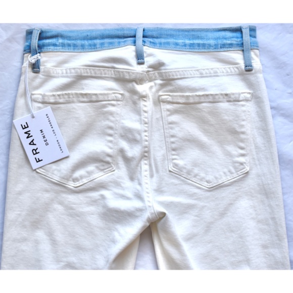 FRAME DENIM WOMEN NWT LE SKINNY DE JEANNE COLORBLOCK ARIZONA JEAN. SIZE 26 - Picture 8 of 11
